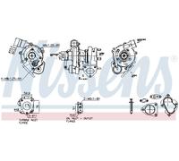 Nissens Turbocompressore 93667 per Toyota Hilux VI N1 Hiace IV H1/H2 2.5 D-4D 4WD
