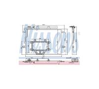 Condensatore radiatore climatizzazione R 134a 940325 NISSENS per MERCEDES-BENZ