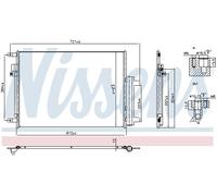 NISSENS 940955 Condensatore, Climatizzatore per JEEP