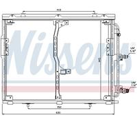 Nissens Condensatore climatizzatore 94330 R134a Alluminio per Mercedes-Benz W140 / Volvo XC60