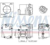 NISSENS 955004 Corpo farfallato per SEAT,SKODA,VW