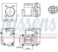 NISSENS 955040 Corpo farfallato per SEAT,SKODA,VW