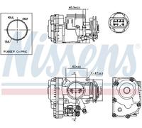 NISSENS 955042 Corpo farfallato per SEAT,SKODA,VW