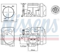 Corpo farfallato elettrico 955043 NISSENS per AUDI SKODA VW SEAT