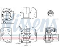 NISSENS 955057 Corpo farfallato per AUDI,SEAT,SKODA,VW