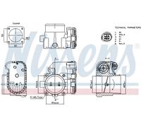 Corpo farfallato elettrico 955079 NISSENS per AUDI VW SEAT
