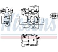 Nissens Corpo farfallato 955082 elettrico per Audi, Seat, Skoda, VW