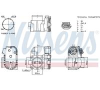 Nissens Corpo farfallato 955120 elettrico per ABARTH, ALFA ROMEO, FIAT, LANCIA, JEEP, CHRYSLER