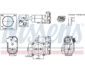 NISSENS 955186 Corpo farfallato per MERCEDES-BENZ