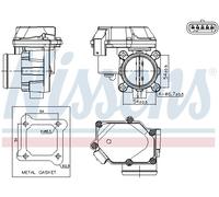 NISSENS 955260 Corpo farfallato per HYUNDAI,KIA