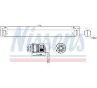 Essiccatore climatizzazione 95571 NISSENS per FORD MONDEO V Hatchback