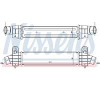 Radiatore intercooler Alluminio 96702 NISSENS per FORD MONDEO III Tre volumi