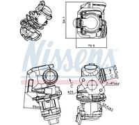 NISSENS 98150 Valvola EGR per CITROËN,FIAT,FORD,MAZDA,MINI,PEUGEOT,SUZUKI,VOLVO