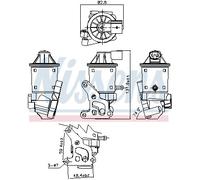 Nissens Valvola EGR 98152 elettrico-pneumatico per VW Polo, Lupo