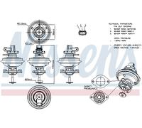 Nissens Valvola EGR 98208 per BMW E81, 3er Touring, MINI R56, Toyota Verso