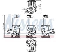 NISSENS 98210 Valvola EGR per ALFA ROMEO,FIAT,LANCIA,OPEL,VAUXHALL
