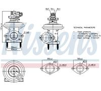 Valvola aria secondaria pneumatico 98480 NISSENS per FORD MONDEO III Tre volumi
