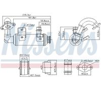 Radiatore, ricircolo gas di scarico NISSENS 989407