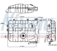 Nissens Serbatoio compensazione refrigerante 996058 Plastica con tappo per Renault Trucks