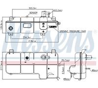 Serbatoio compensazione, Refrigerante Plastica 996072 NISSENS per IVECO