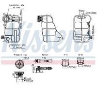 NISSENS 996344 Serbatoio compensazione, Refrigerante per BMW
