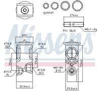 NISSENS 999238 Valvola ad espansione, Climatizzatore per MERCEDES-BENZ