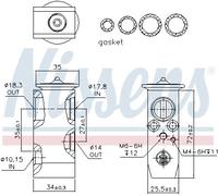 NISSENS 999279 Valvola ad espansione, Climatizzatore per INFINITI,NISSAN
