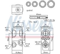 NISSENS 999285 Valvola ad espansione, Climatizzatore per CHEVROLET,OPEL,VAUXHALL