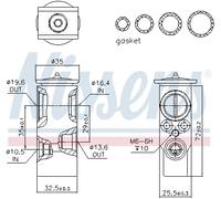 NISSENS 999289 Valvola ad espansione, Climatizzatore per CITROËN,FIAT,LANCIA,PEU