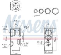 NISSENS 999312 Valvola ad espansione, Climatizzatore per VOLVO