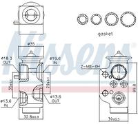 NISSENS 999320 Valvola ad espansione, Climatizzatore per PORSCHE,VW