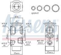 NISSENS 999322 Valvola ad espansione, Climatizzatore per DAF,FIAT,LANCIA,MAN,MER