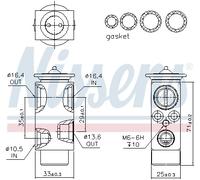 NISSENS 999326 Valvola ad espansione, Climatizzatore per PORSCHE,VOLVO