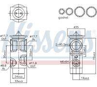 NISSENS 999329 Valvola ad espansione, Climatizzatore per VOLVO