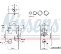 Valvola di espansione, impianto di climatizzazione NISSENS 999345