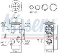 NISSENS 999352 Valvola ad espansione, Climatizzatore per MINI,OPEL,VAUXHALL
