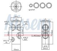 NISSENS Valvola ad espansione, Climatizzatore compatibile con TOYOTA 999353