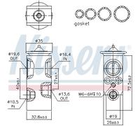 NISSENS 999355 Valvola ad espansione, Climatizzatore per ABARTH,ALFA ROMEO,FIAT,