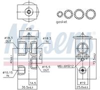NISSENS 999357 Valvola ad espansione, Climatizzatore per TOYOTA