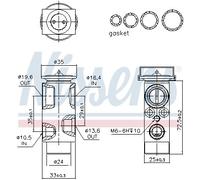 NISSENS 999361 Valvola ad espansione, Climatizzatore per FORD,SEAT,VW