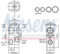 NISSENS 999373 Valvola ad espansione, Climatizzatore per AUDI,CUPRA,MAN,SEAT,SKO