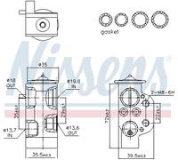 NISSENS 999375 Valvola ad espansione, Climatizzatore per AUDI