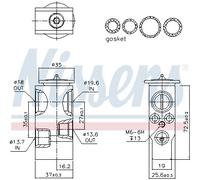 NISSENS 999378 Valvola ad espansione, Climatizzatore per BMW,ROLLS-ROYCE