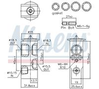 NISSENS 999385 Valvola ad espansione, Climatizzatore per JAGUAR