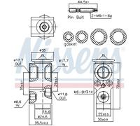 NISSENS 999415 Valvola ad espansione, Climatizzatore per MERCEDES-BENZ
