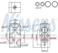 NISSENS 999421 Valvola ad espansione, Climatizzatore per VOLVO