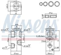 NISSENS 999453 Valvola ad espansione, Climatizzatore per FORD