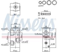 NISSENS 999456 Valvola ad espansione, Climatizzatore per CITROËN,DS,FIAT,OPEL,PE