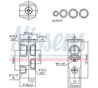 NISSENS 999489 Valvola ad espansione, Climatizzatore per TOYOTA