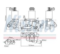 NISSENS AGR-Valvola Con Guarnizioni Adatta Per Opel Corsa D Astra H 98195